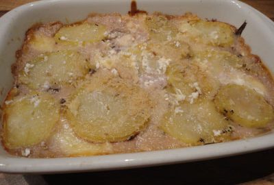 Ricetta lasagne di patate con radicchio e provolone