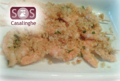 Spiedini di gamberetti