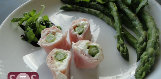 Ricetta sushi di prosciutto cotto ed asparagi