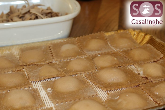 Ravioli di Farina di Castagne con sugo di pomodorini