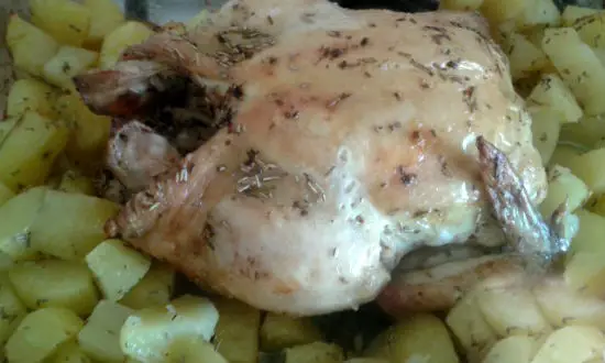 Pollo arrosto con patate