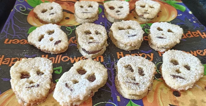 Biscotti teschio di Halloween